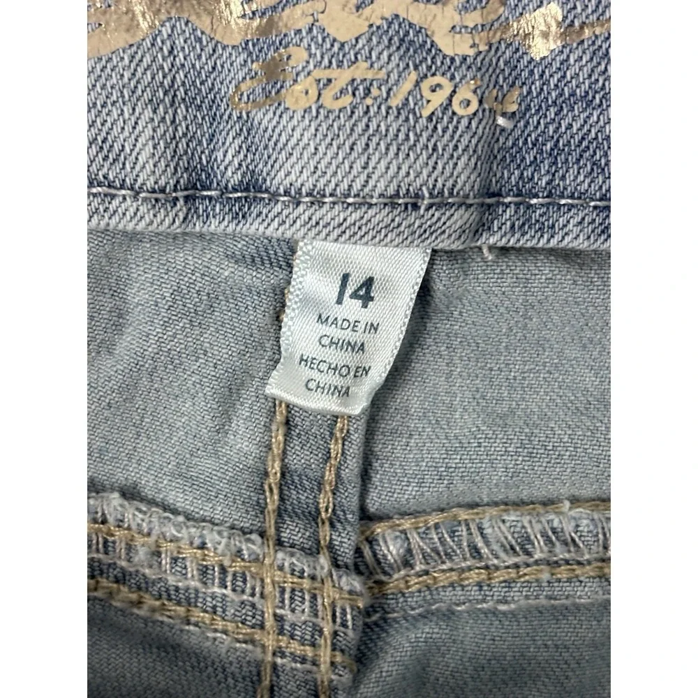 Seven 7‎ Jeans Womens Blue Tummyless High Rise Skinny Distressed Jeans Size 14